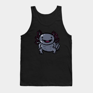 Black axolotl smile Tank Top